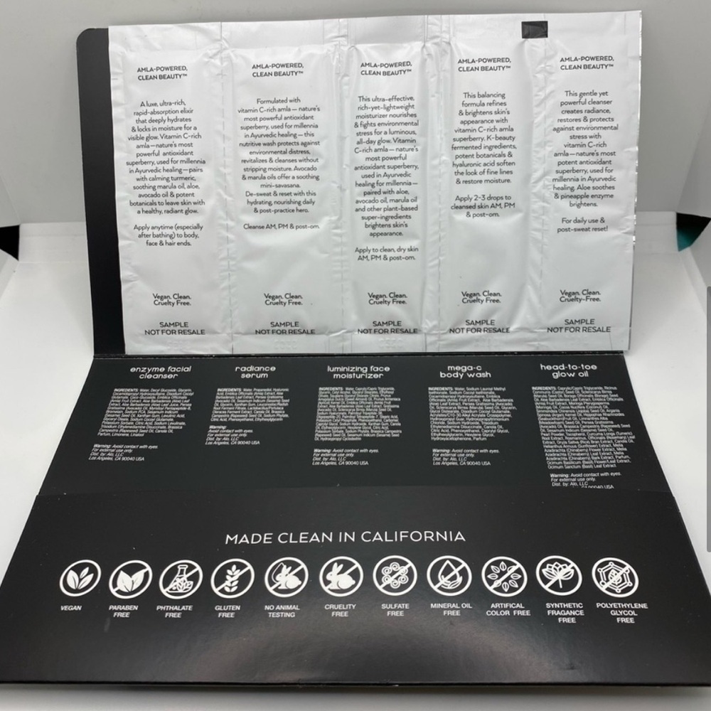 ALO Glow System Amla-Powered Clean Beauty Skincare Sample Pack New Unused - Picture 5 of 8